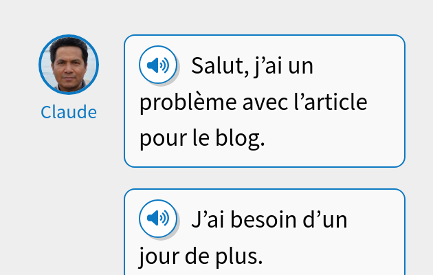 Salut, j’ai un problème avec l’article pour le blog.